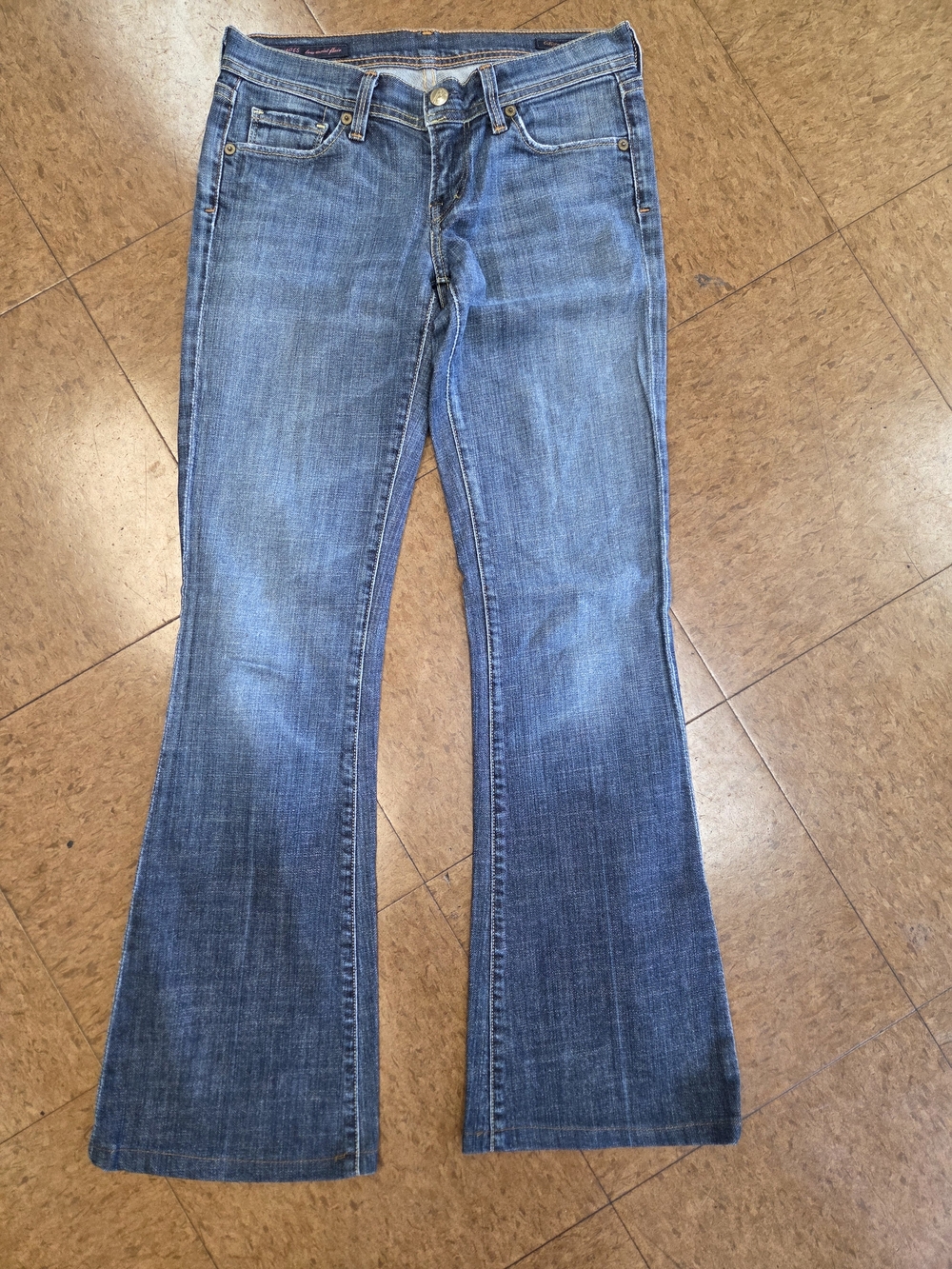 Citizens Of Humanity Medium Blue Lowrise Flared Jeans